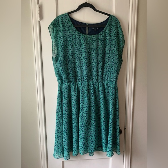 GAP Green and Navy Heart Dress XXL - Picture 1 of 15